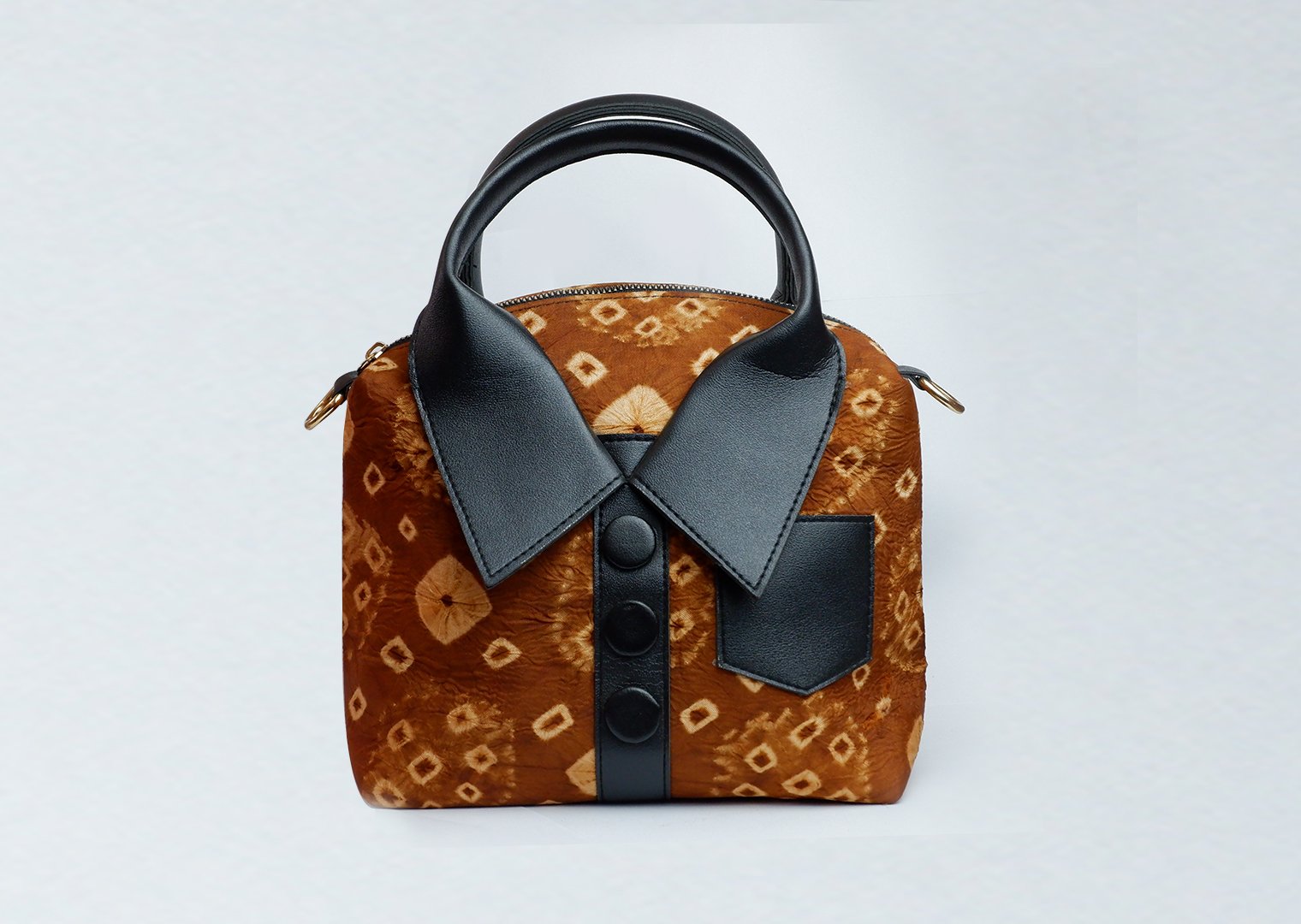 Tas Jumputan Baju Coklat Bata