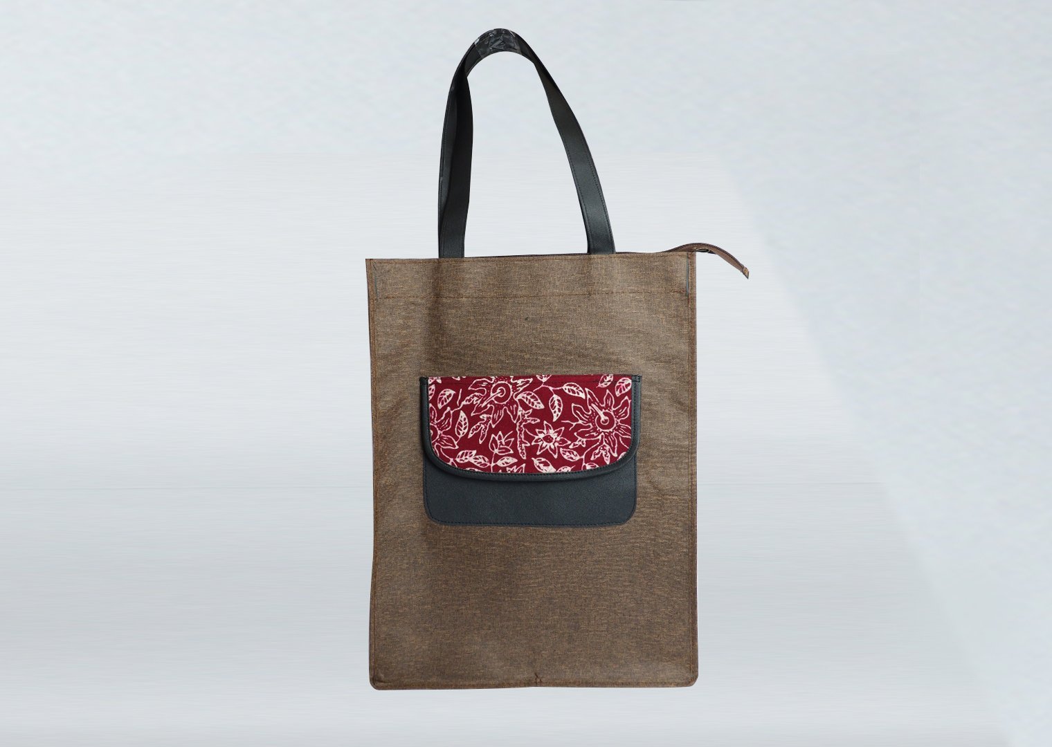 Totebag Kombinasi Jumputan Gambo Kantong Depan